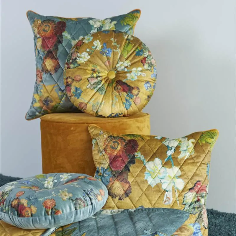 Bedding House Van Gogh Carré Fleuri Green 50x50cm Filled Cushion