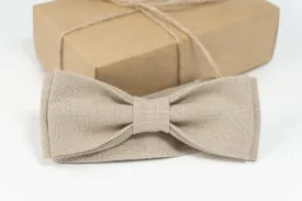 Beige bow tie wedding