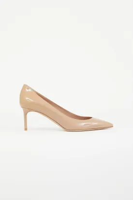 Beige Patent Anja Heel