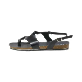 Beliana Flat Sandals Leather Black Colour For Women