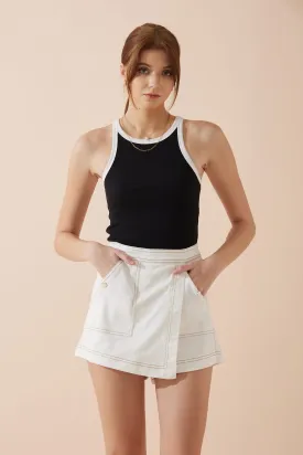 Bellamy White Asymmetric Skort