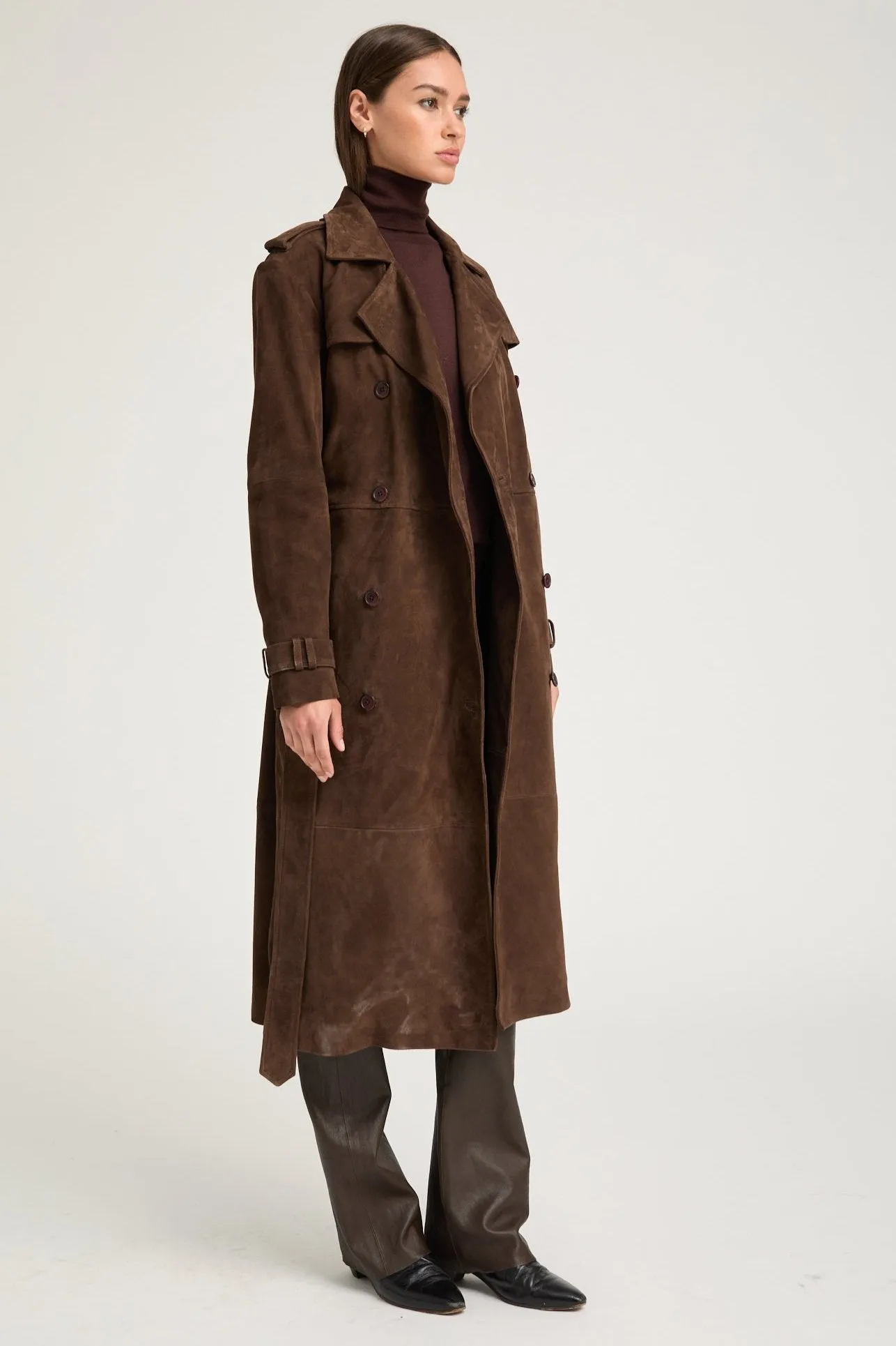 Belle De Jour Americano Suede Trench