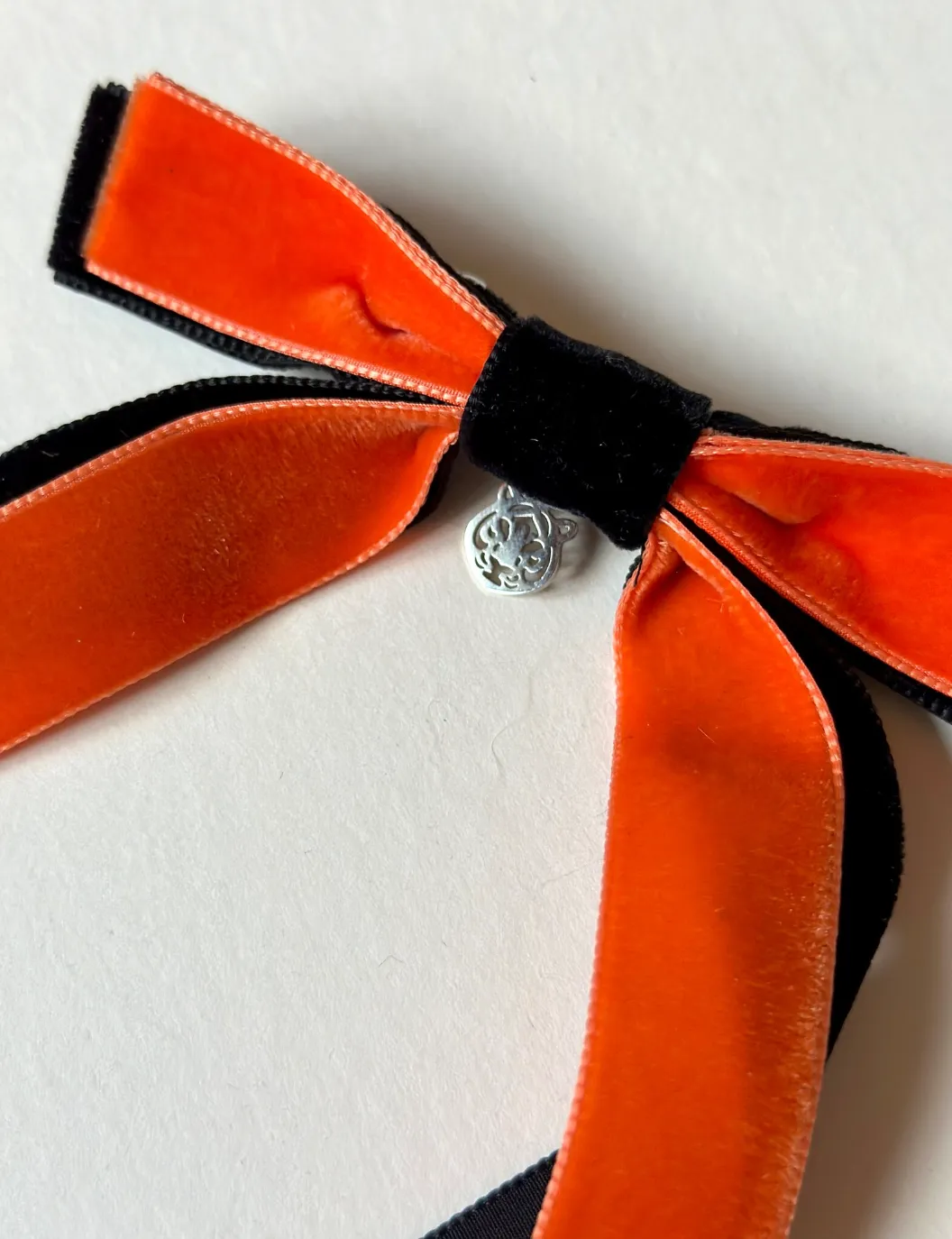 Bengals Charm Bows | Black and Orange Bows | Cincinnati Bengals Hair Accessories