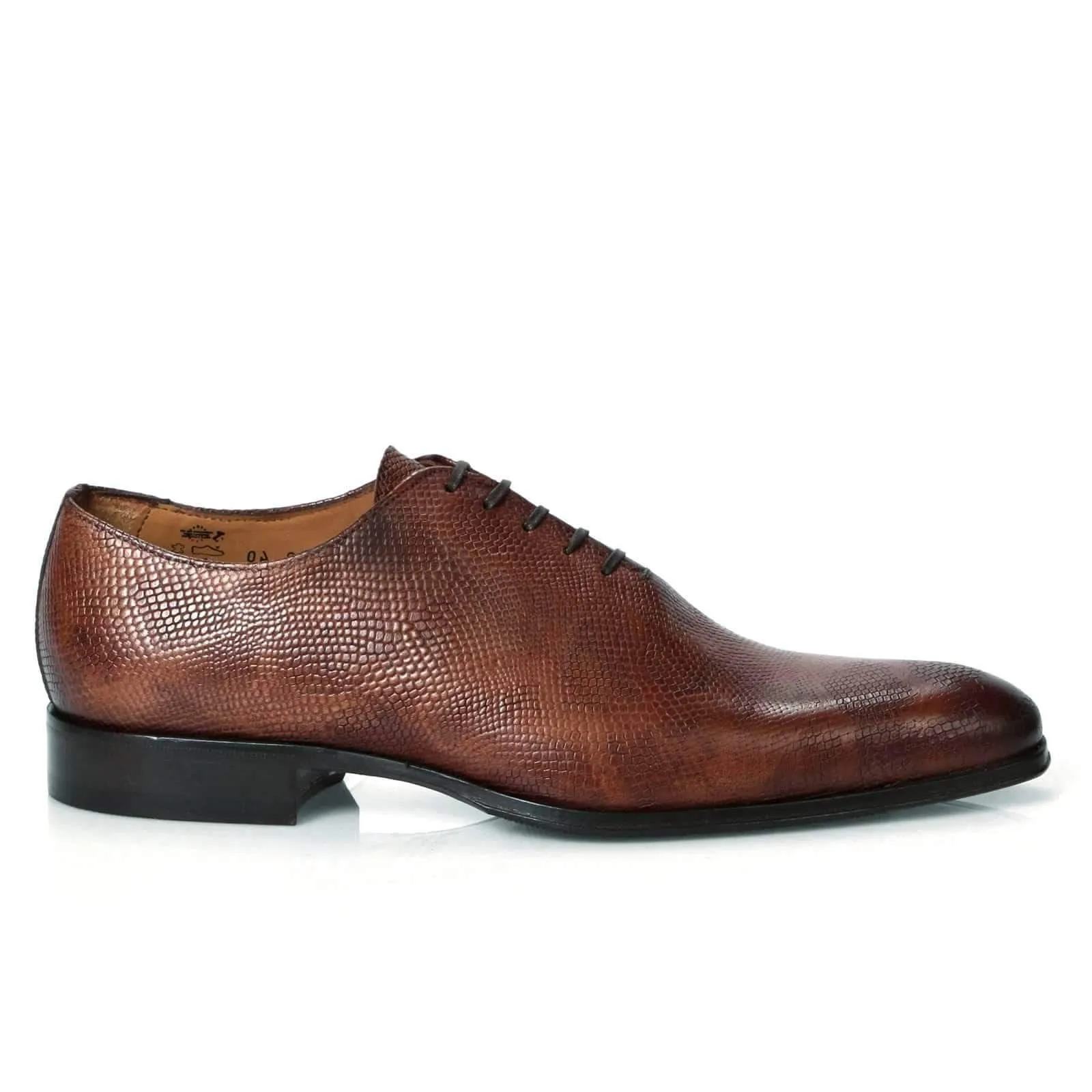 Benson Wholecut Oxford Brown Snakeskin