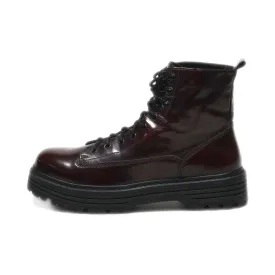 Bershka Casual Boots Latex Maroon Colour For Men