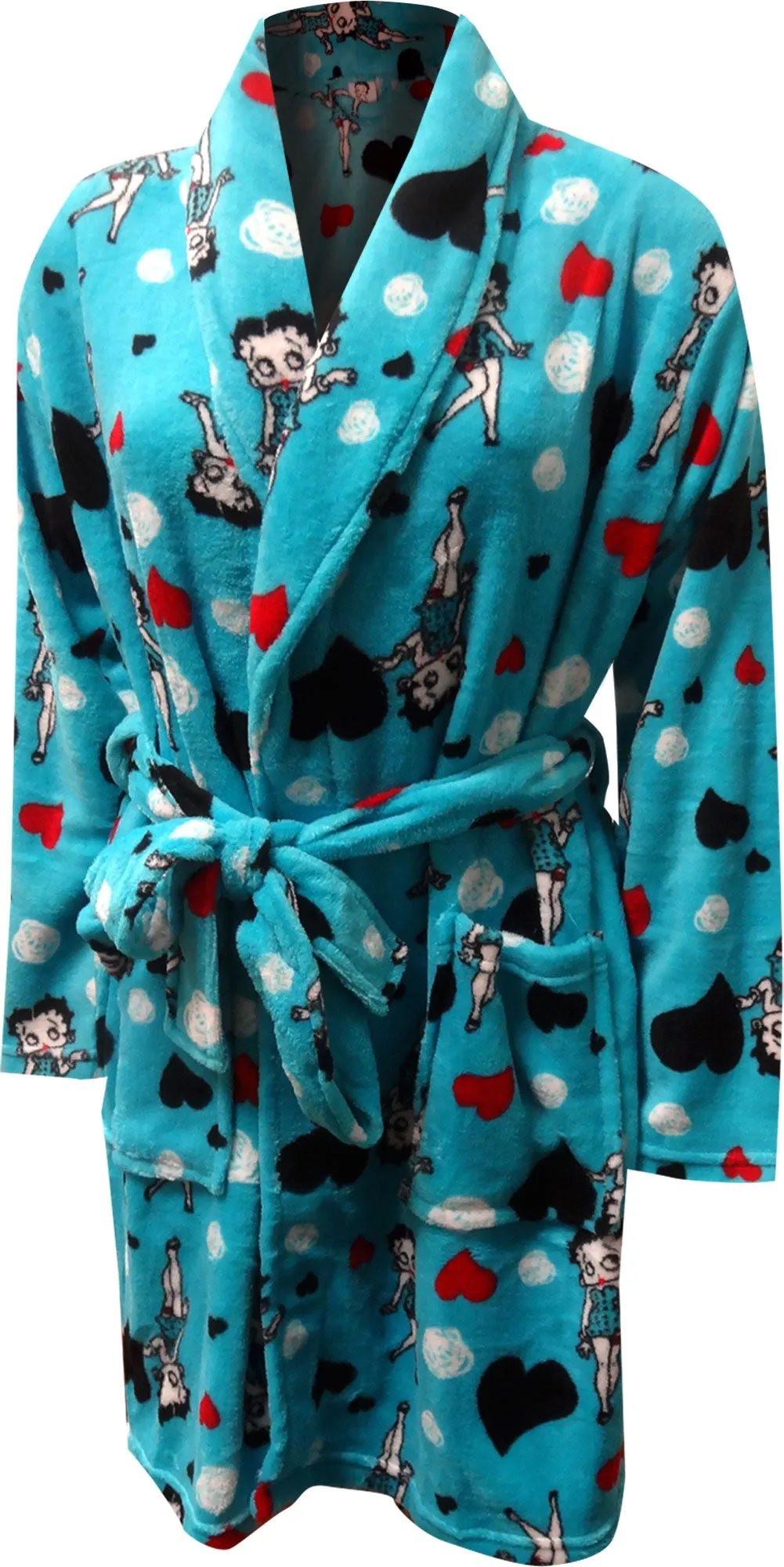 Betty Boop Turquoise Plus Size Super Soft Plush Robe