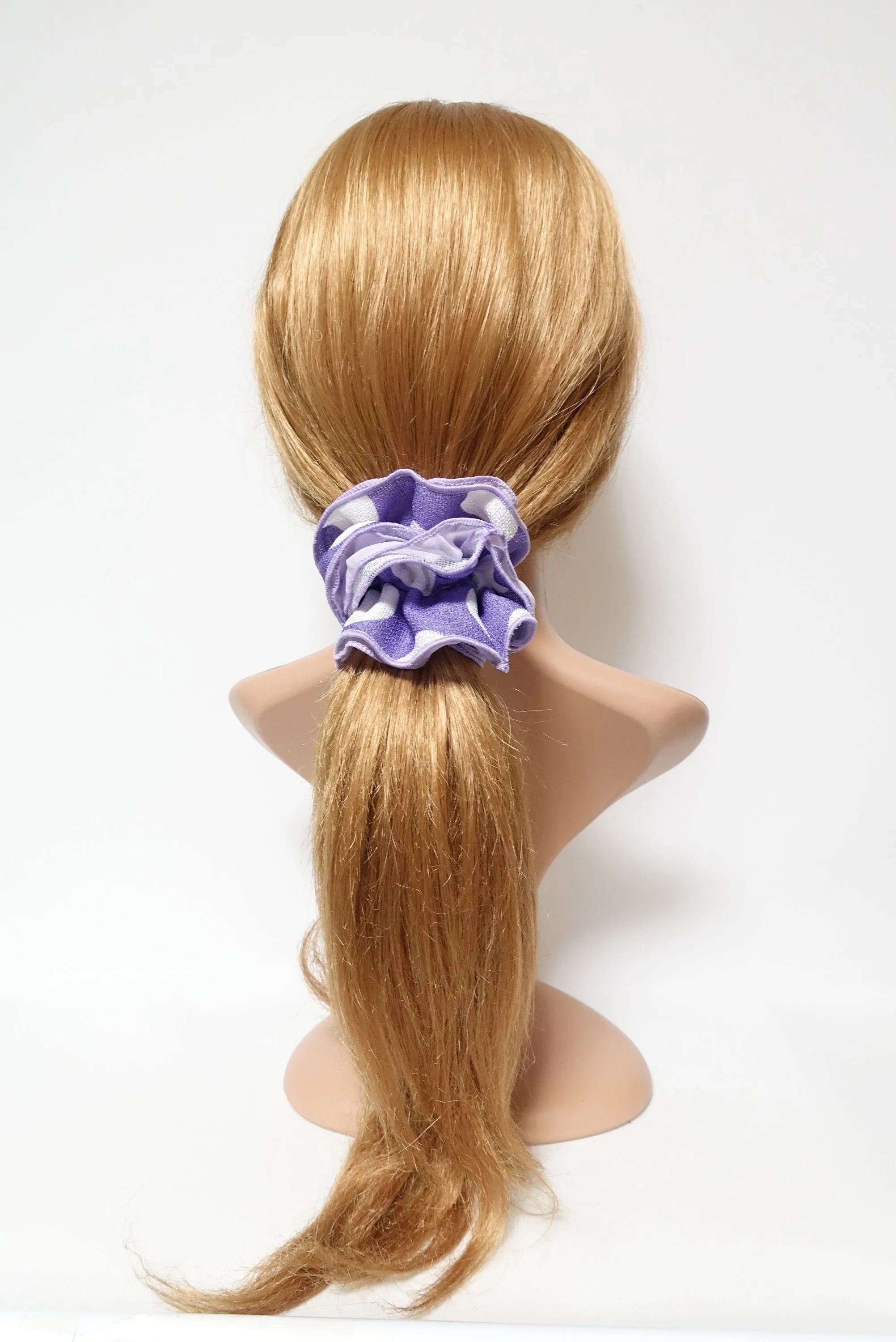 big dot chiffon layered scrunchies woman hair scrunchie