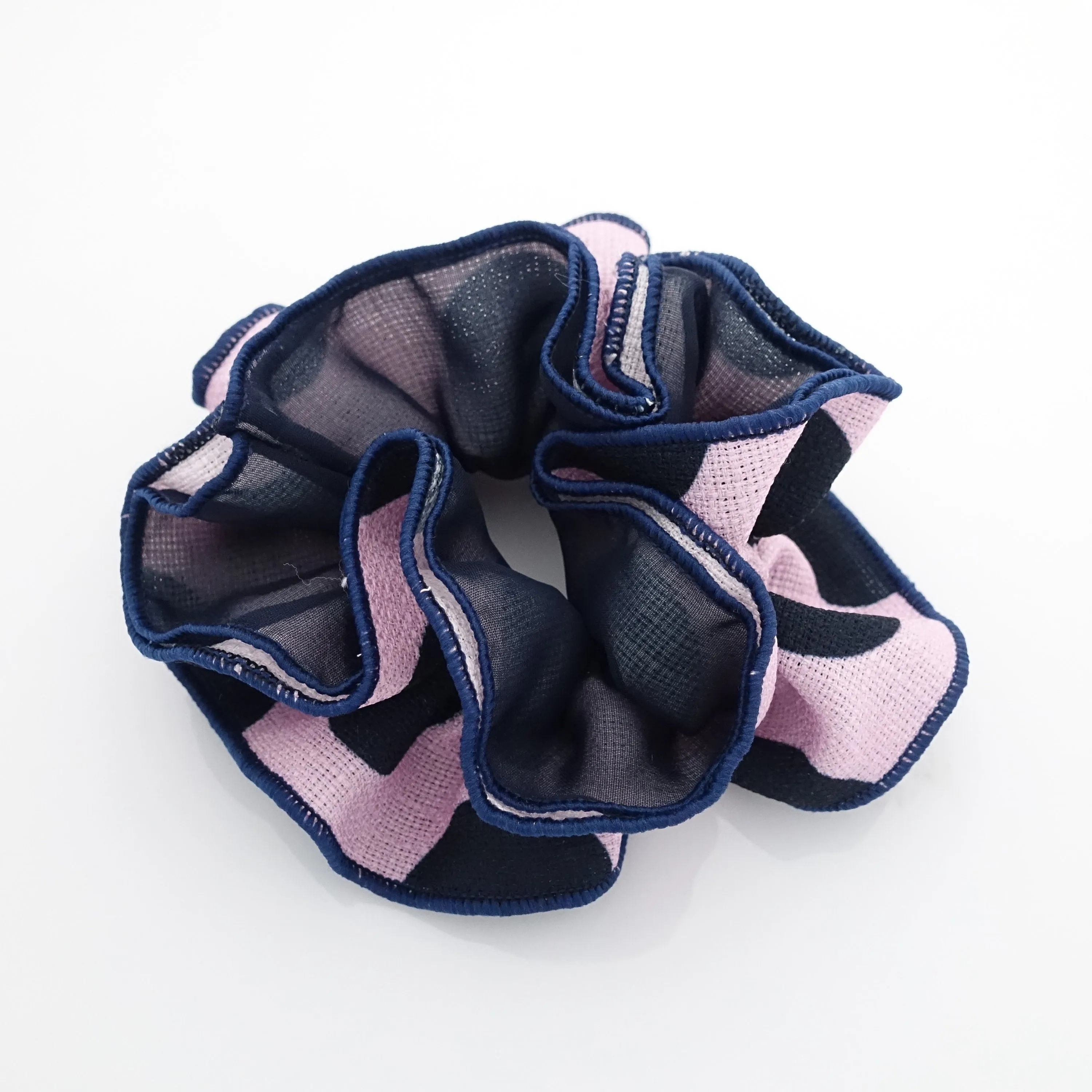 big dot chiffon layered scrunchies woman hair scrunchie