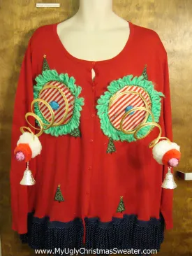 Big Size Red Naughty Ugly Christmas Sweater