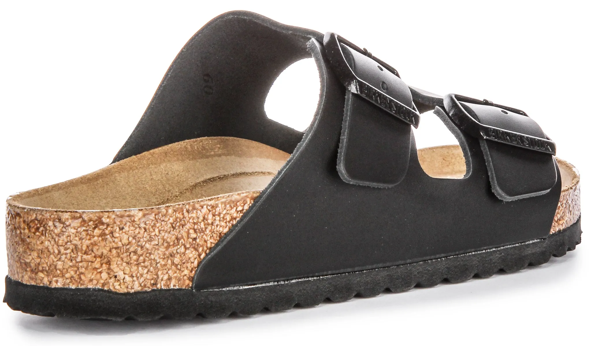 Birkenstock Arizona Natural Leather In Black | Regular Fit