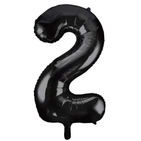 Black 2 Large Shape Number Balloon