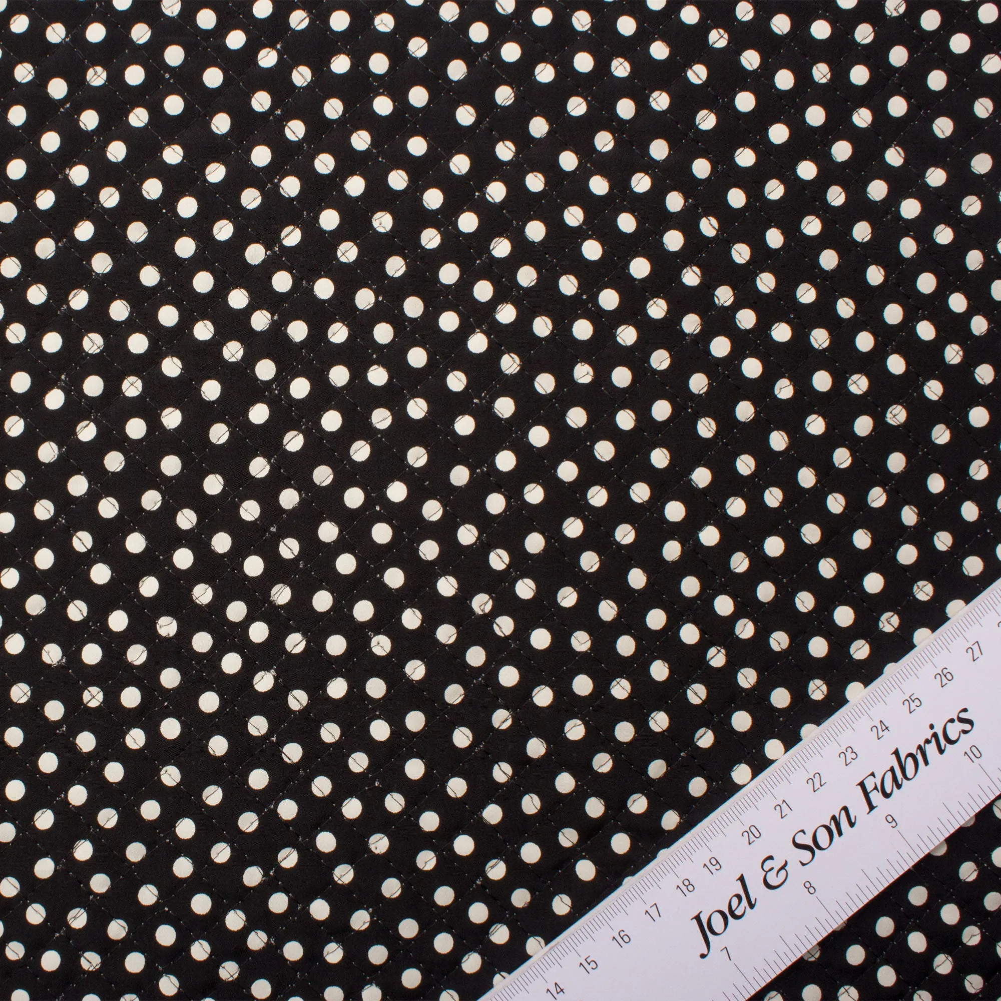 Black & Cream Silk Quilting