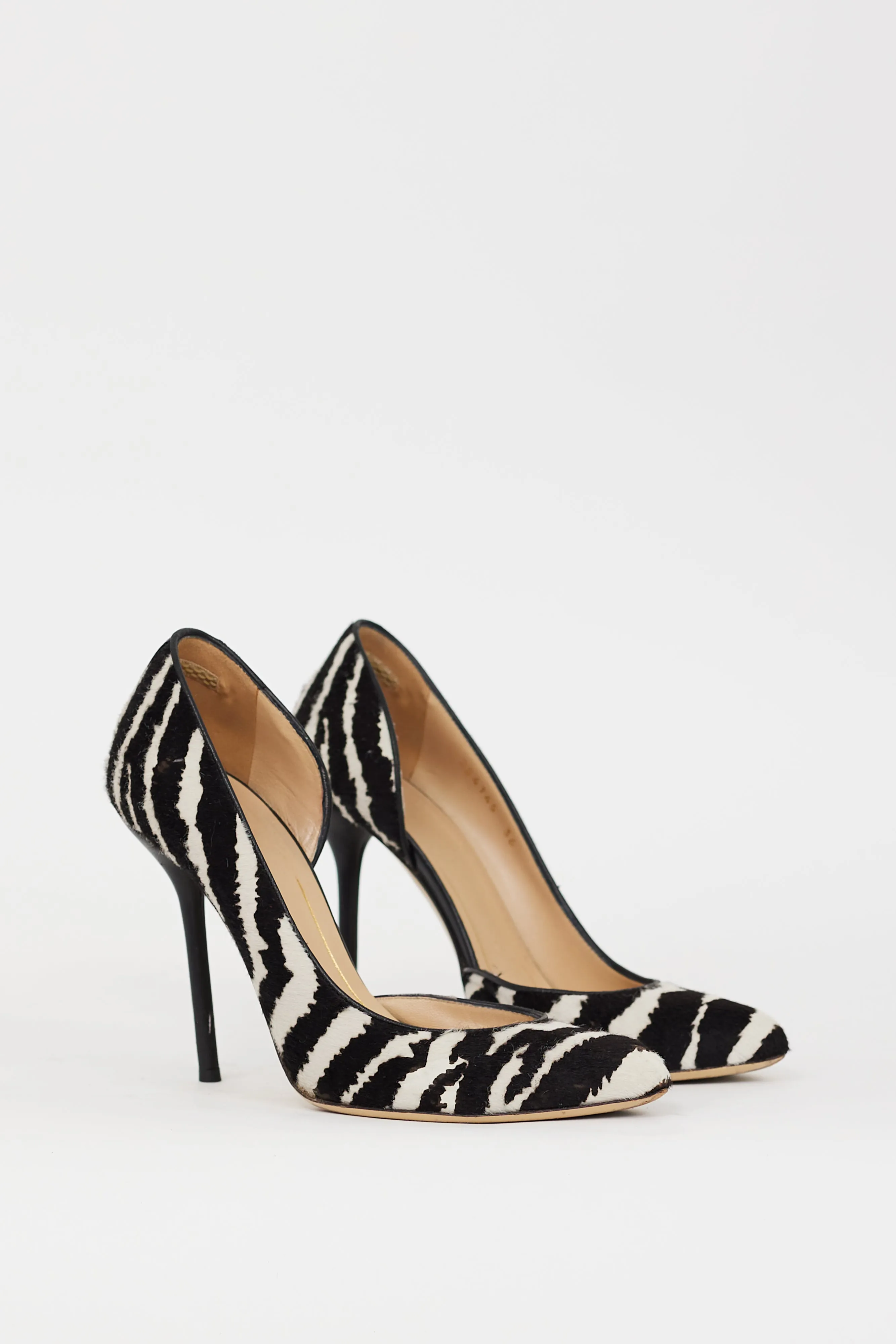 Black & White Printed Hair Noah D'Orsay Heel