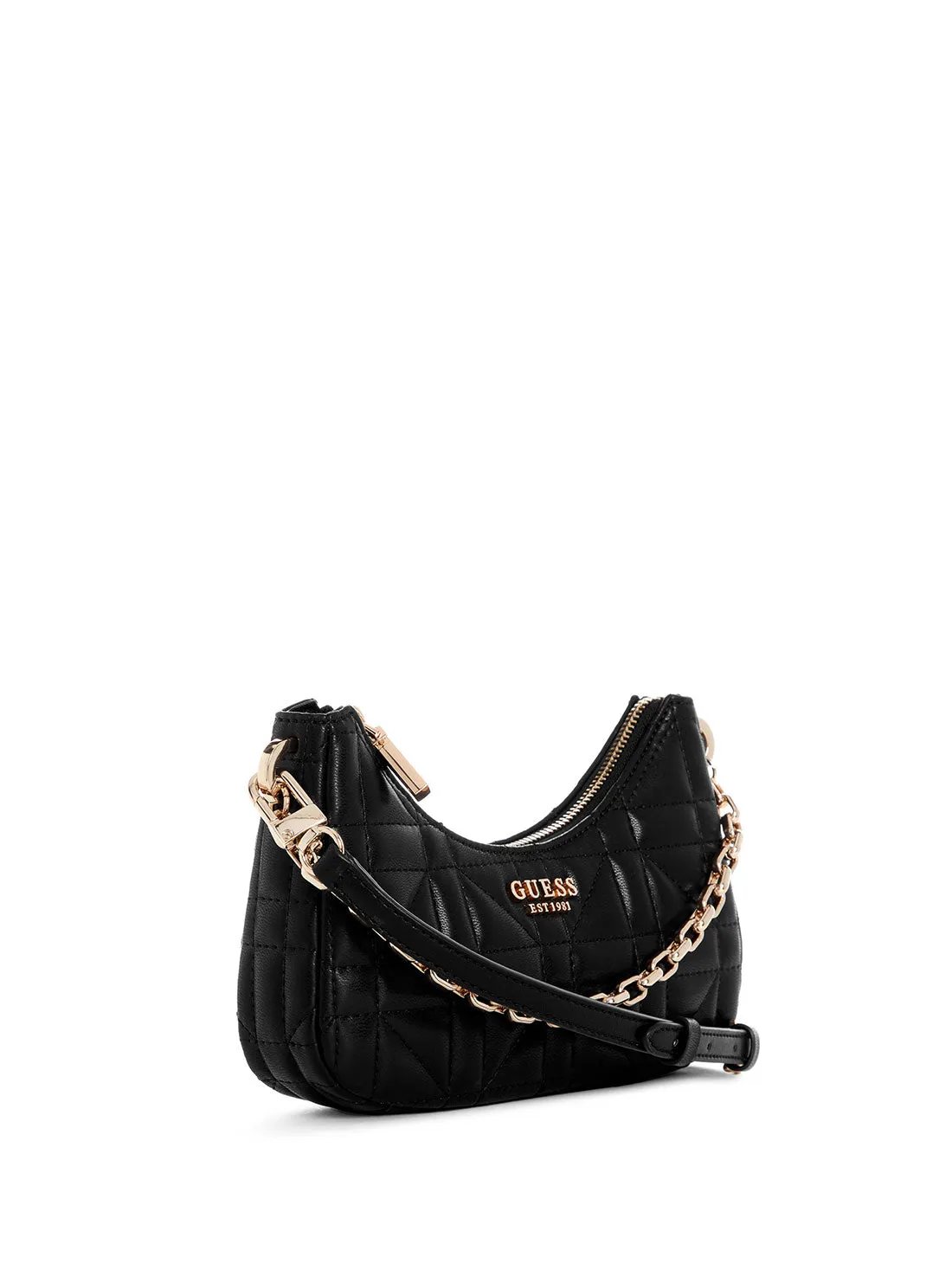 Black Assia Mini Crossbody Top Zip Bag