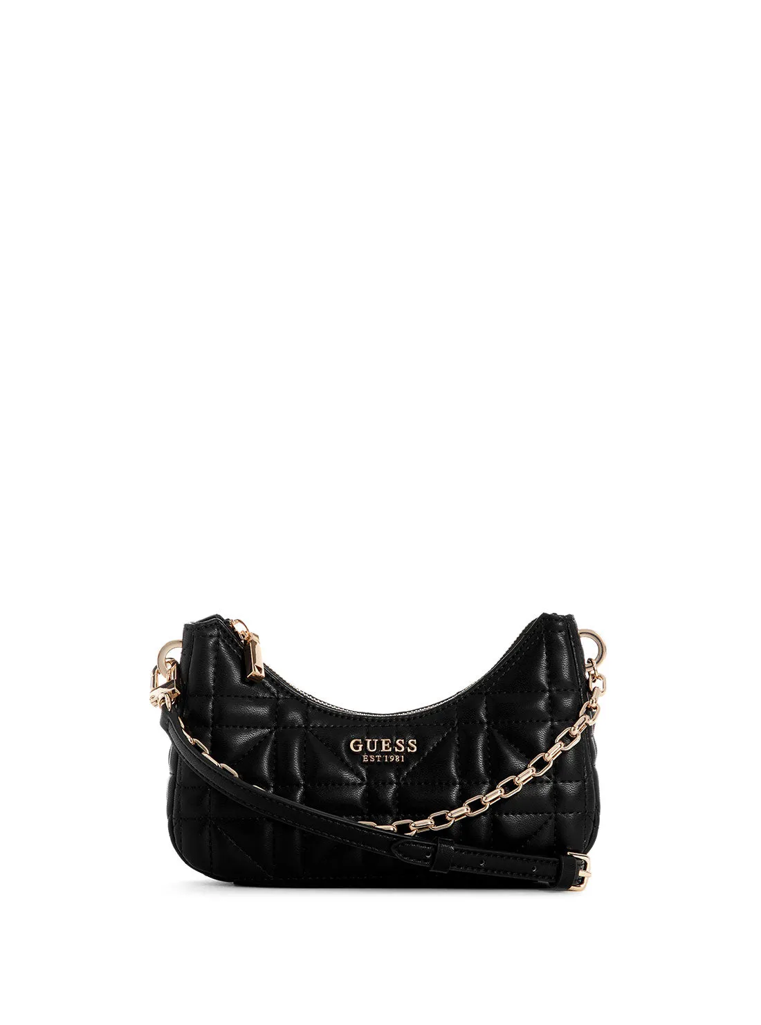 Black Assia Mini Crossbody Top Zip Bag