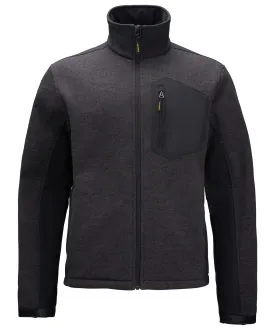 Black - Brady zip-through knitted fleece