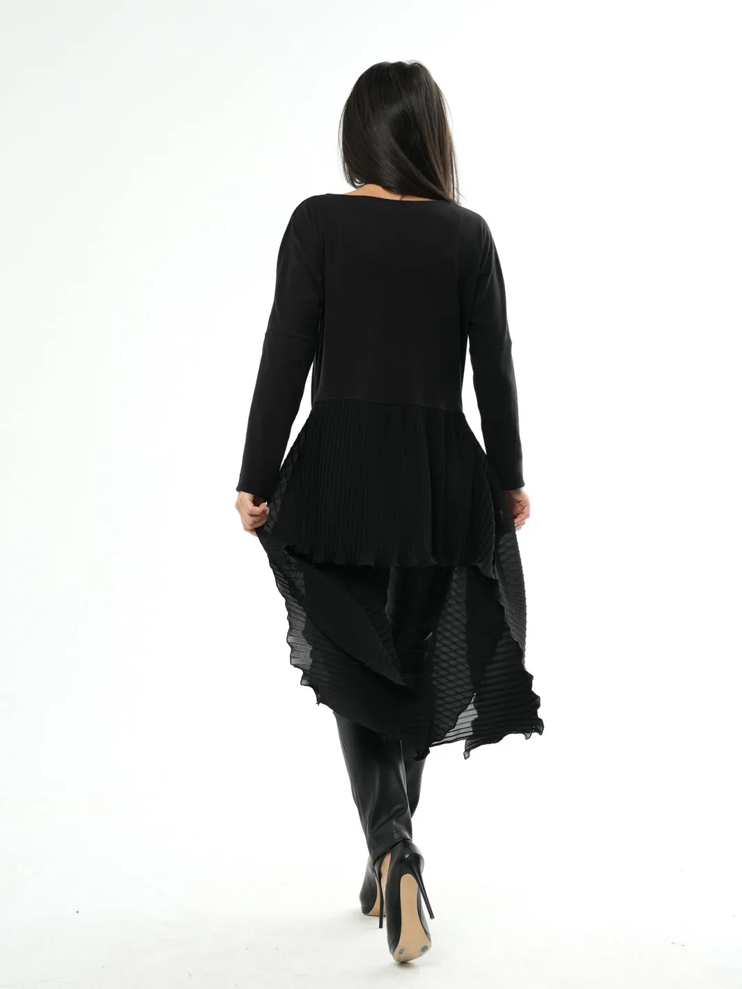 Black Chiffon Tunic