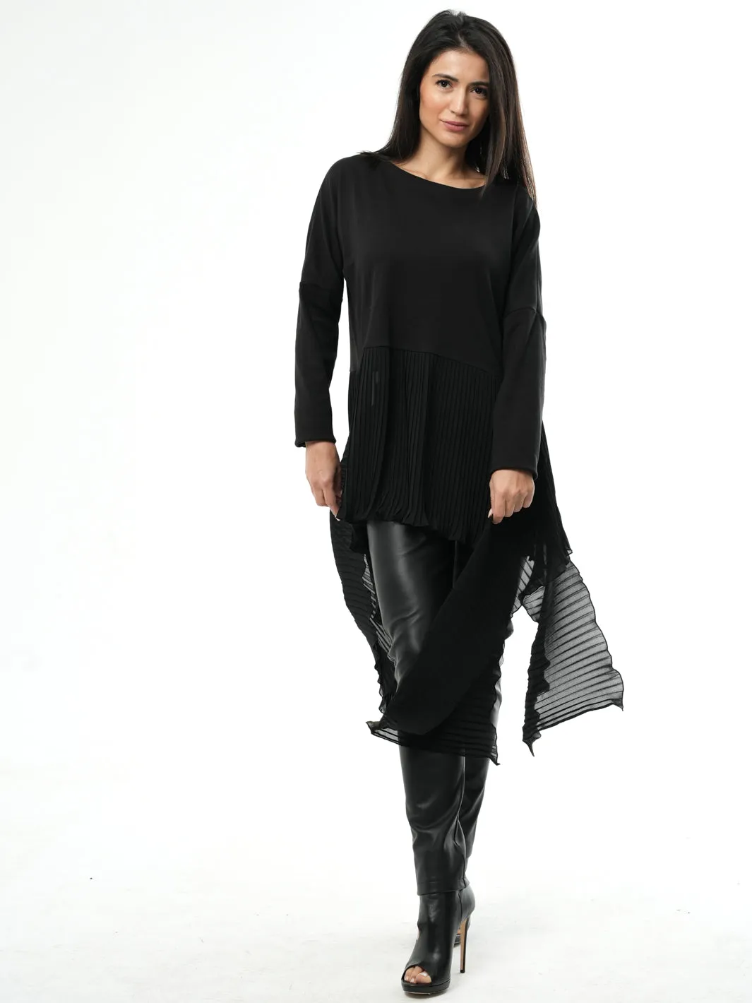 Black Chiffon Tunic