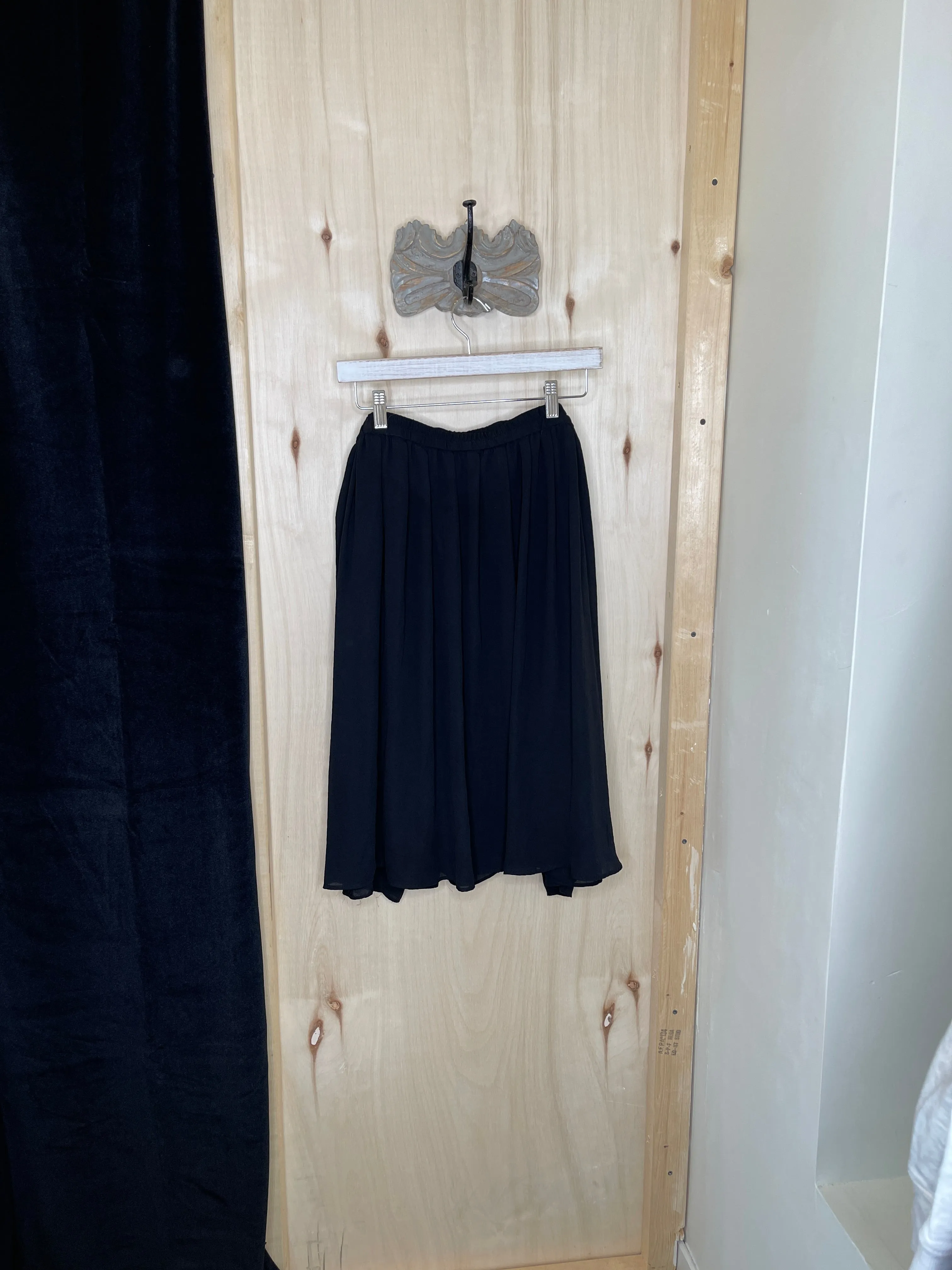 Black Crepe Skirt