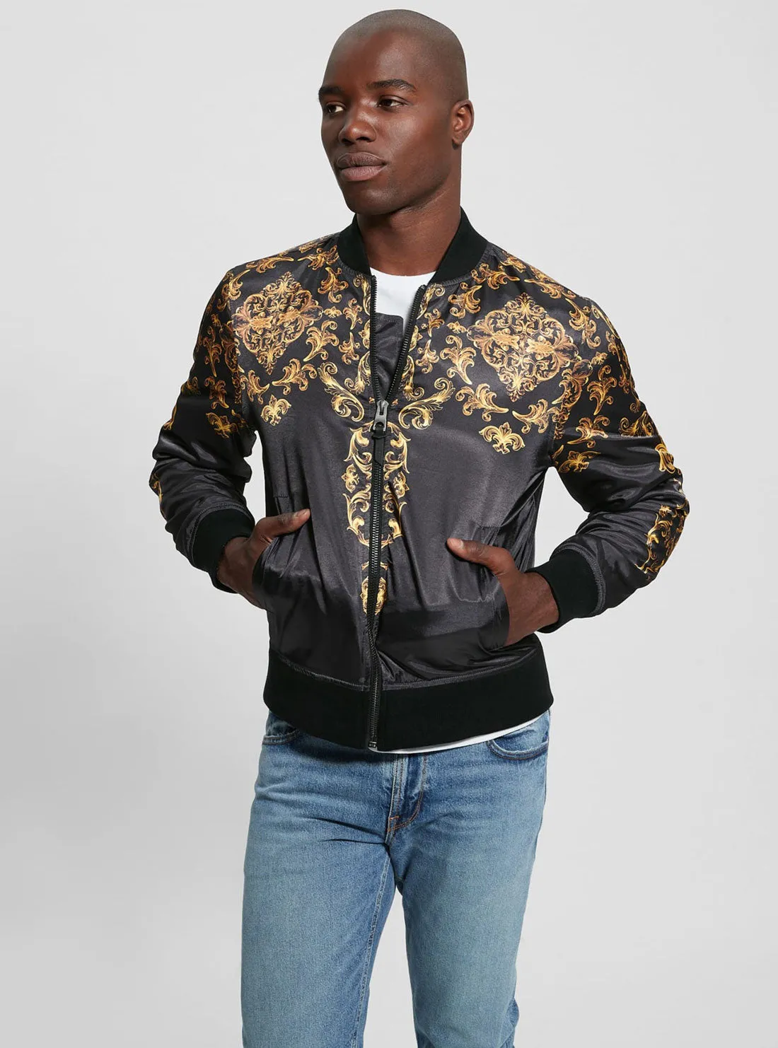 Black Irvine Royal Bomber Jacket