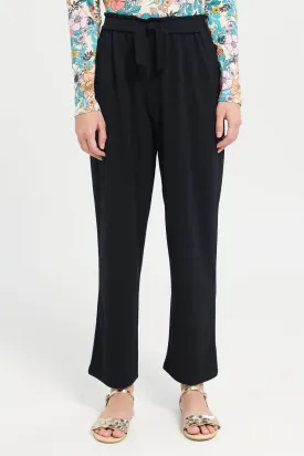 Black Jacquard Culottes