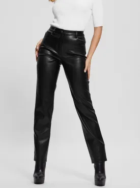 Black Kelly Faux Leather Pants