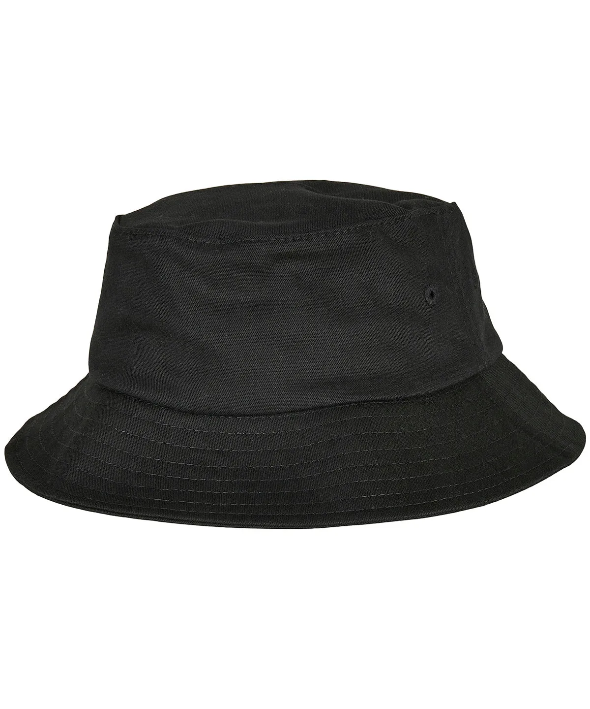 Black - Kids Flexfit cotton twill bucket hat