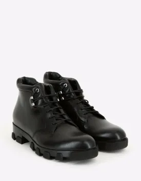 Black Leather Ankle Boots