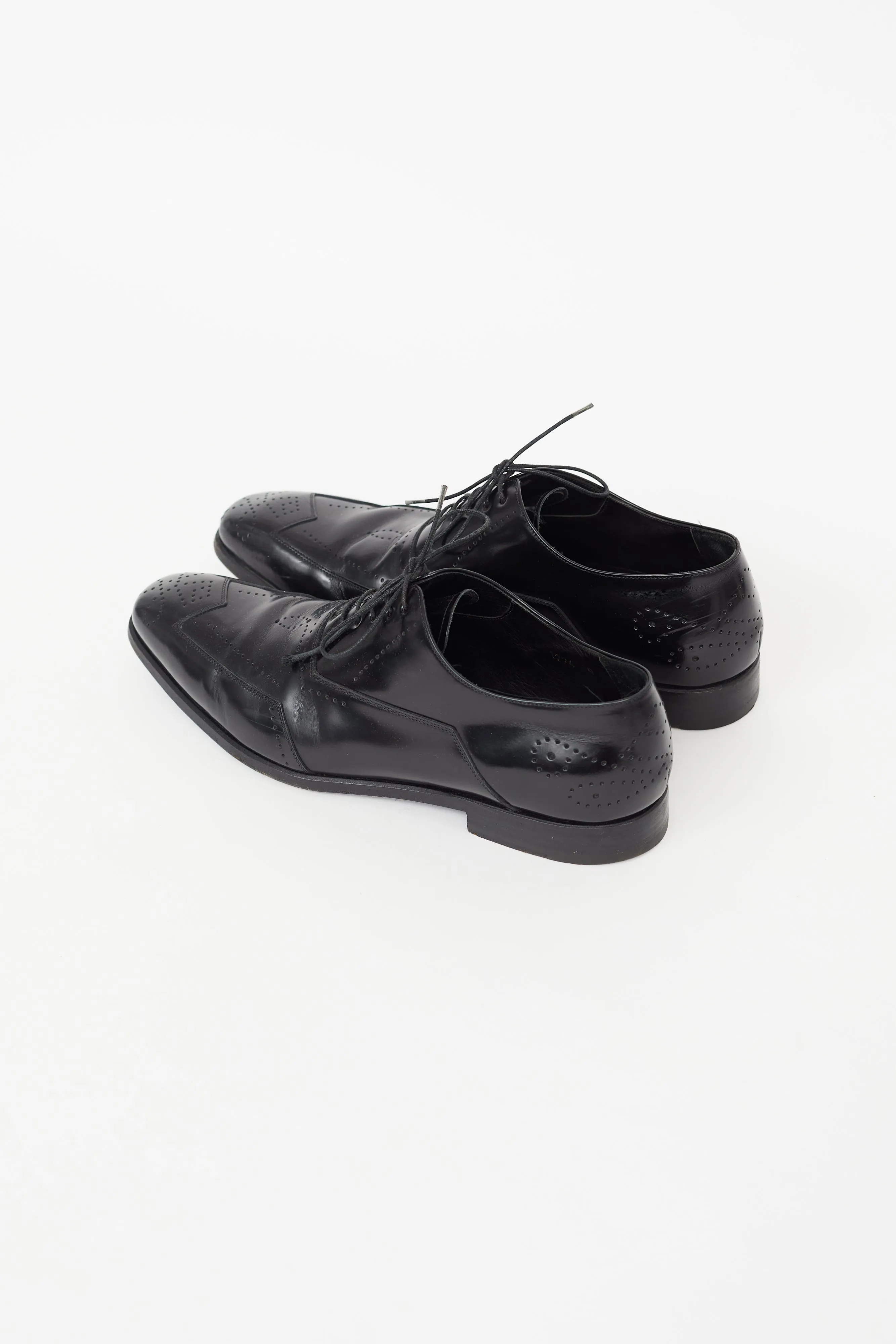 Black Leather Baroque Oxford