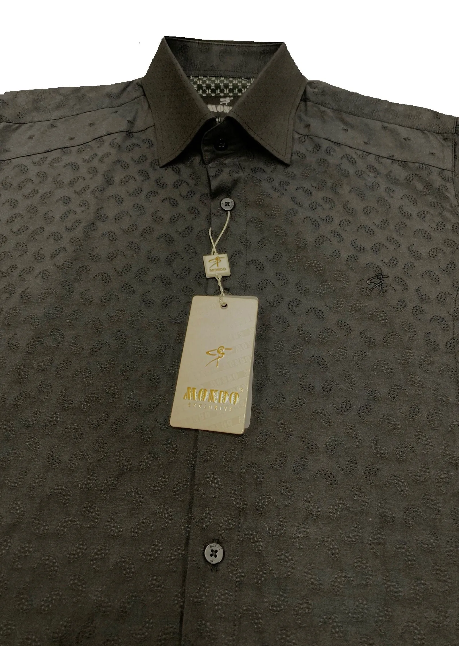 Black Paisley Jacquard Shirt