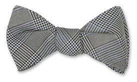 Black/ Royal Glen Plaid Bow Tie - B470