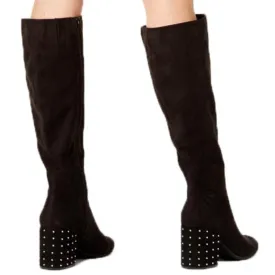 Black Suede Knee High Boots