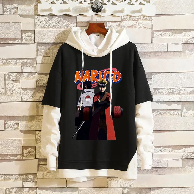 Black White Denim Collection 1 Hoodies/Jackets Naruto/Boruto (Variants Available)