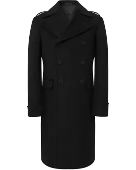 Black Wool Cashmere Greatcoat