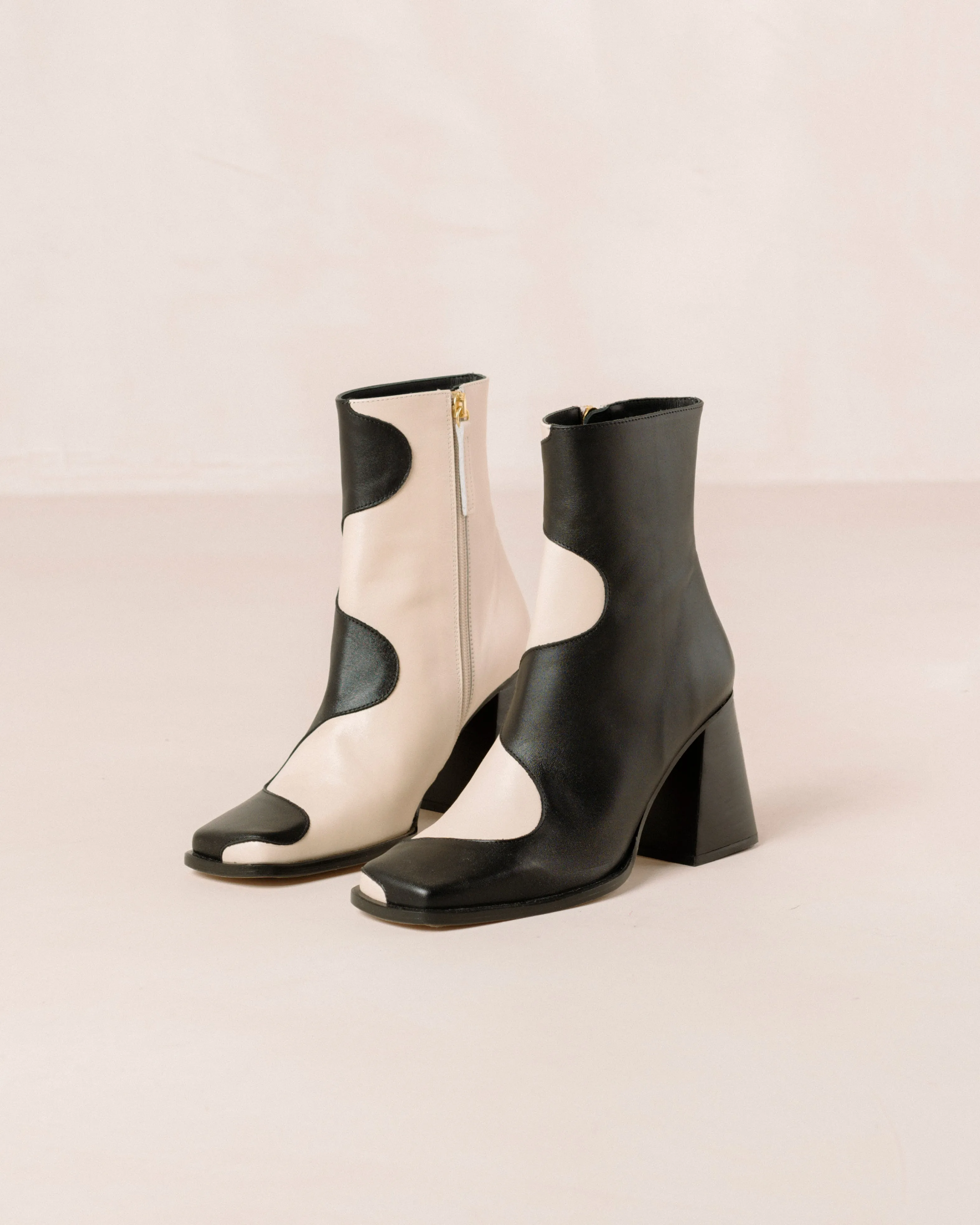 Blair Ankle Boots Bicolor Black Cream