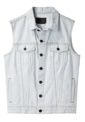 Bleached Denim Vest