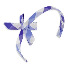 Bliss Printed Headband -- Sapphire Check