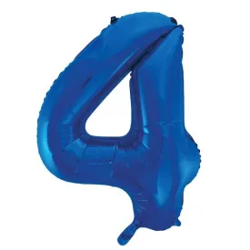 Blue 4 Large Shape Number Balloon