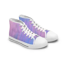 Blue & Purple Metalic - Inovax Women's Hight Top Sneakers