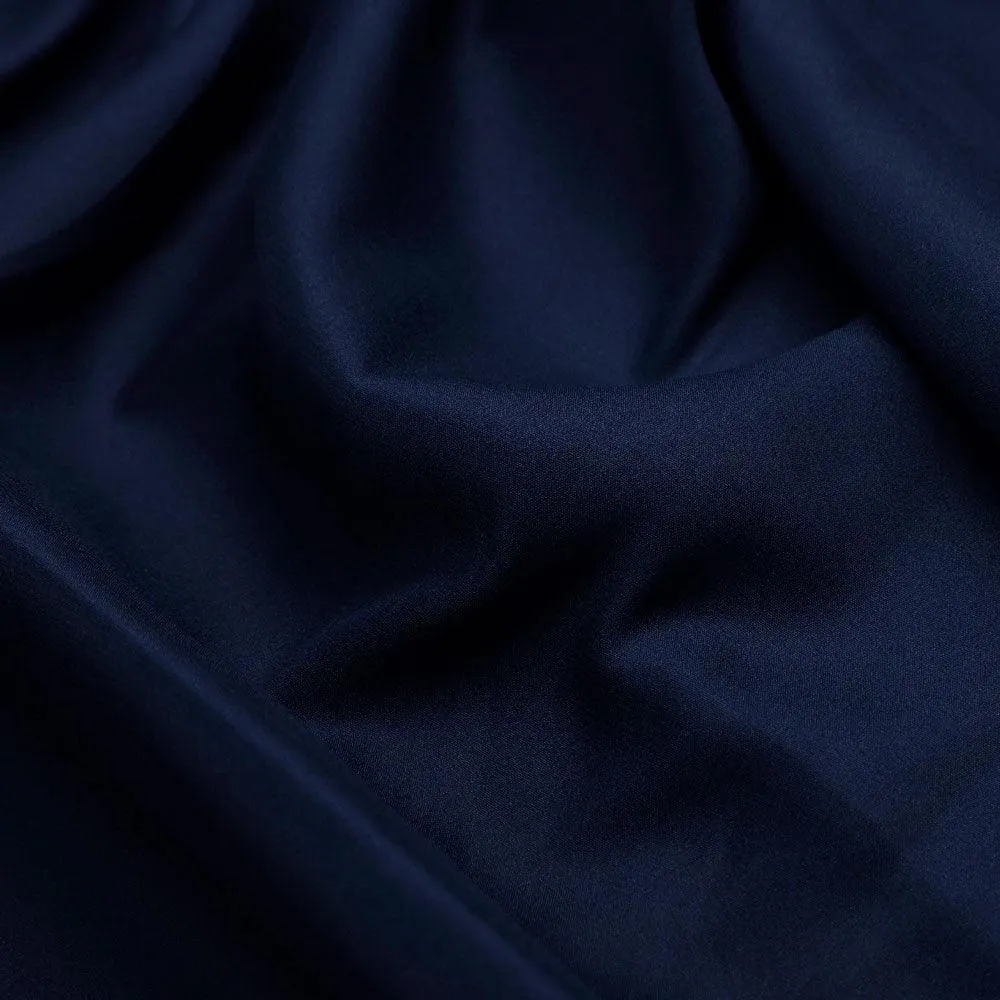 Blue Plain Japan Satin Solid Fabric