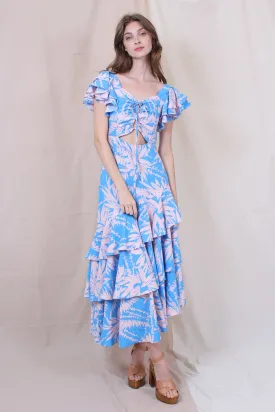 Blue Tropical Tanya Dress