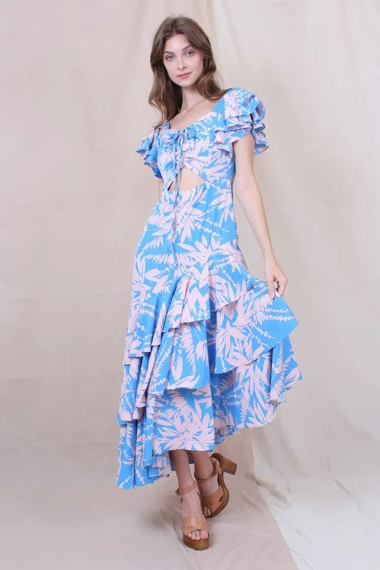 Blue Tropical Tanya Dress