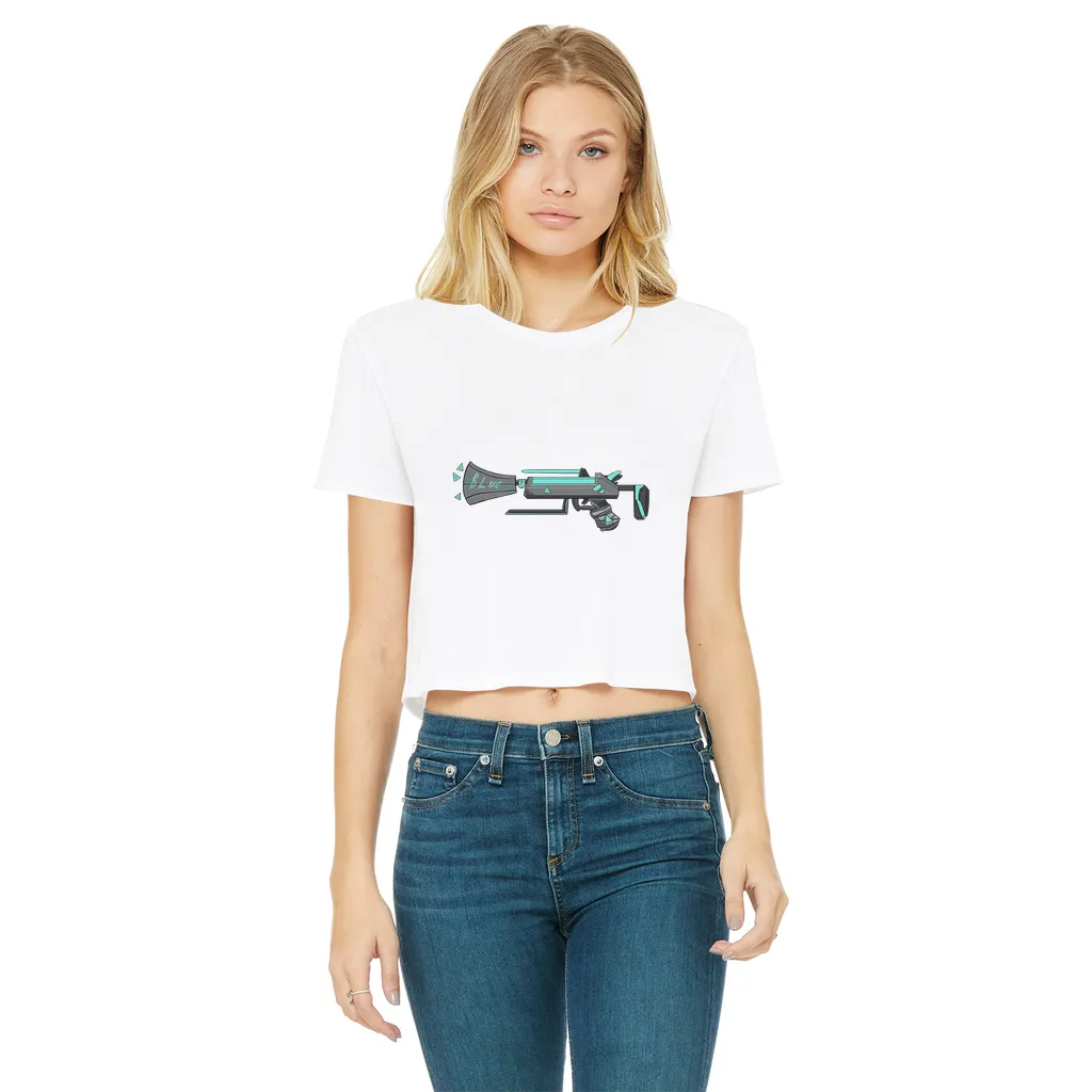 Blue Weapon Classic Women's Cropped Raw Edge T-Shirt