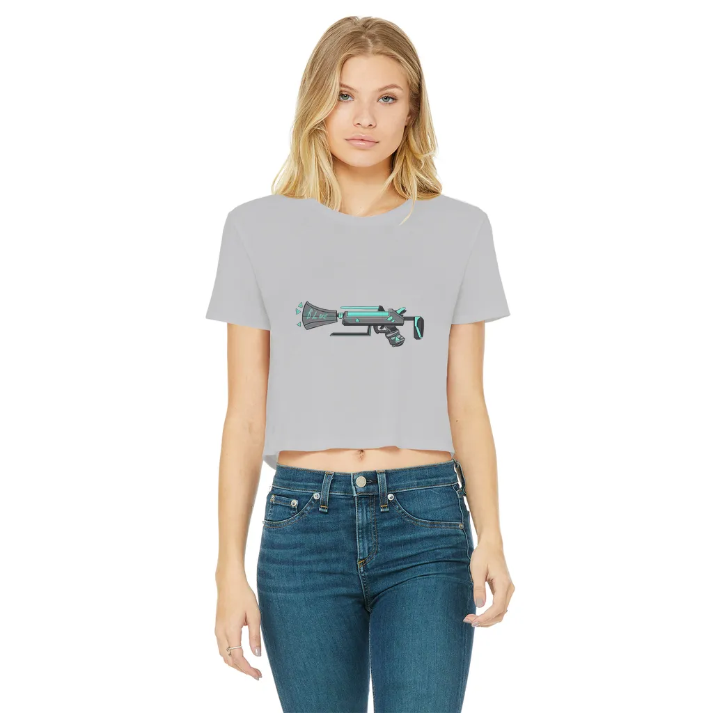 Blue Weapon Classic Women's Cropped Raw Edge T-Shirt