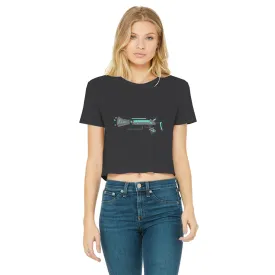 Blue Weapon Classic Women's Cropped Raw Edge T-Shirt