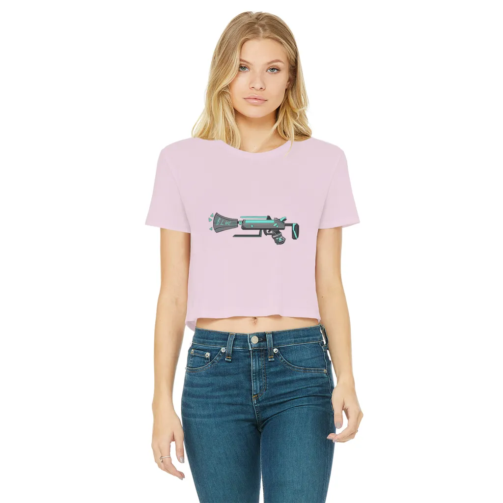 Blue Weapon Classic Women's Cropped Raw Edge T-Shirt