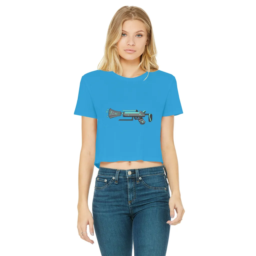 Blue Weapon Classic Women's Cropped Raw Edge T-Shirt