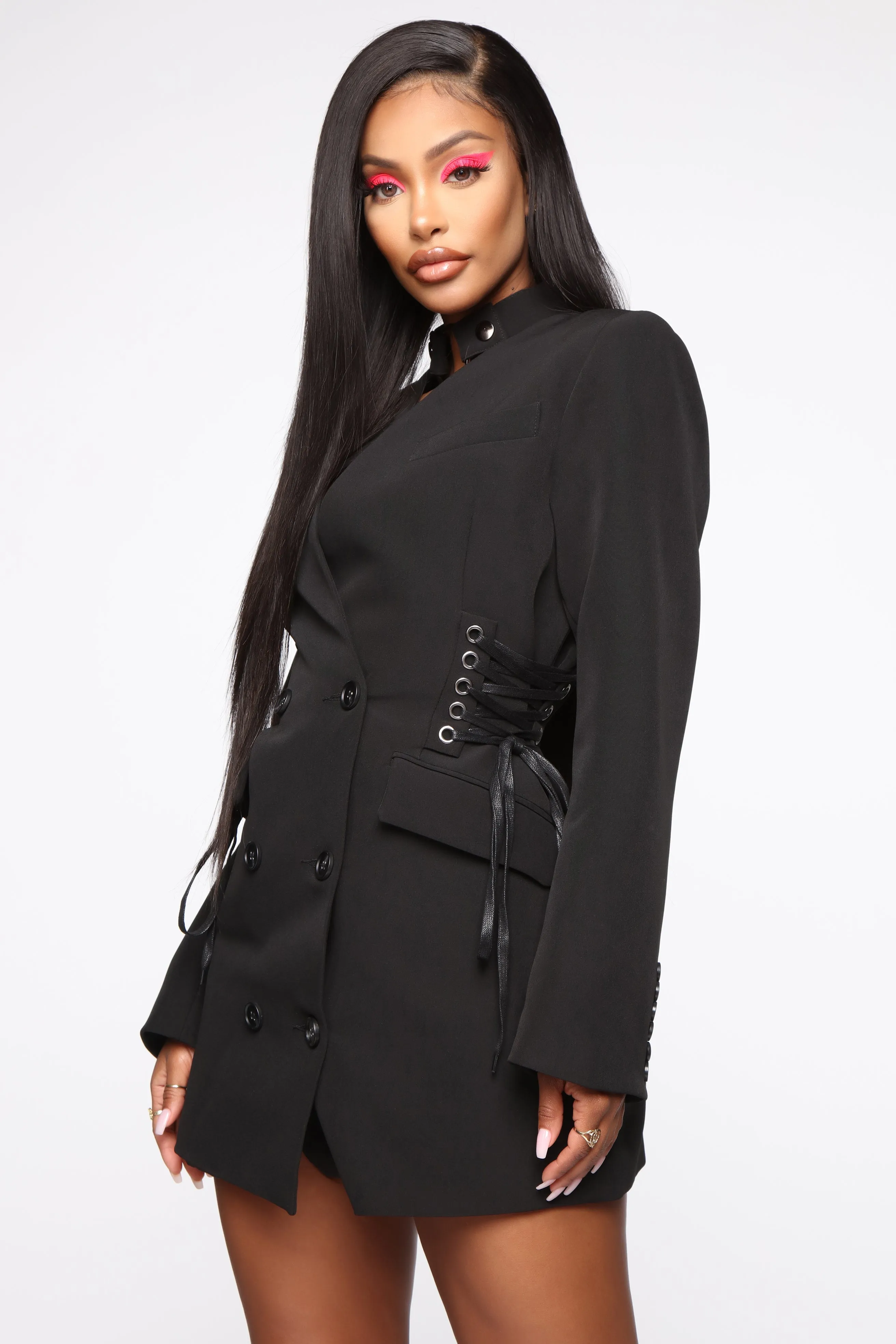 Boardin' Jets Blazer Dress - Black