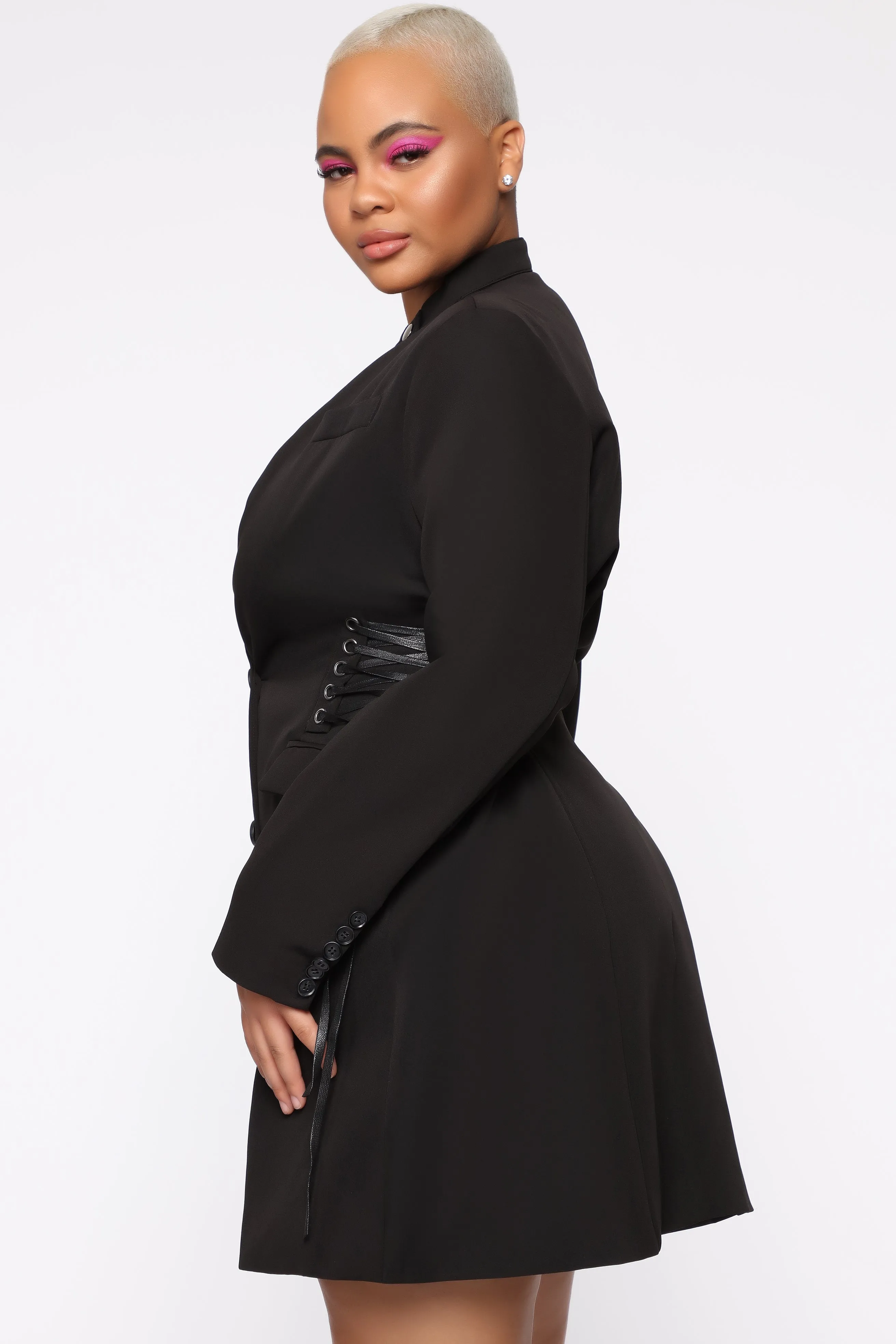 Boardin' Jets Blazer Dress - Black