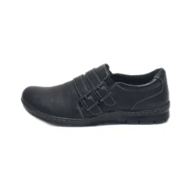 B.O.C Slip Ons Leather Black Colour For Women